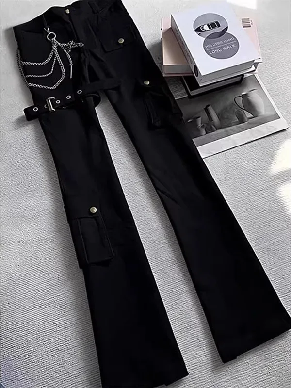 

Мужские джинсы American High Street Waisand Bell Bot Workwear: модные прямые брюки с эффектом похудения, повседневные, молодежные