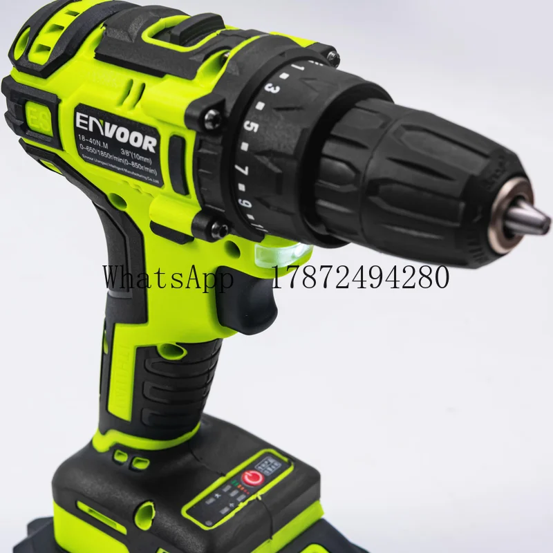 Rechargeable Cordless Electric Drill Variable Speed Screwdriver Set with Battery