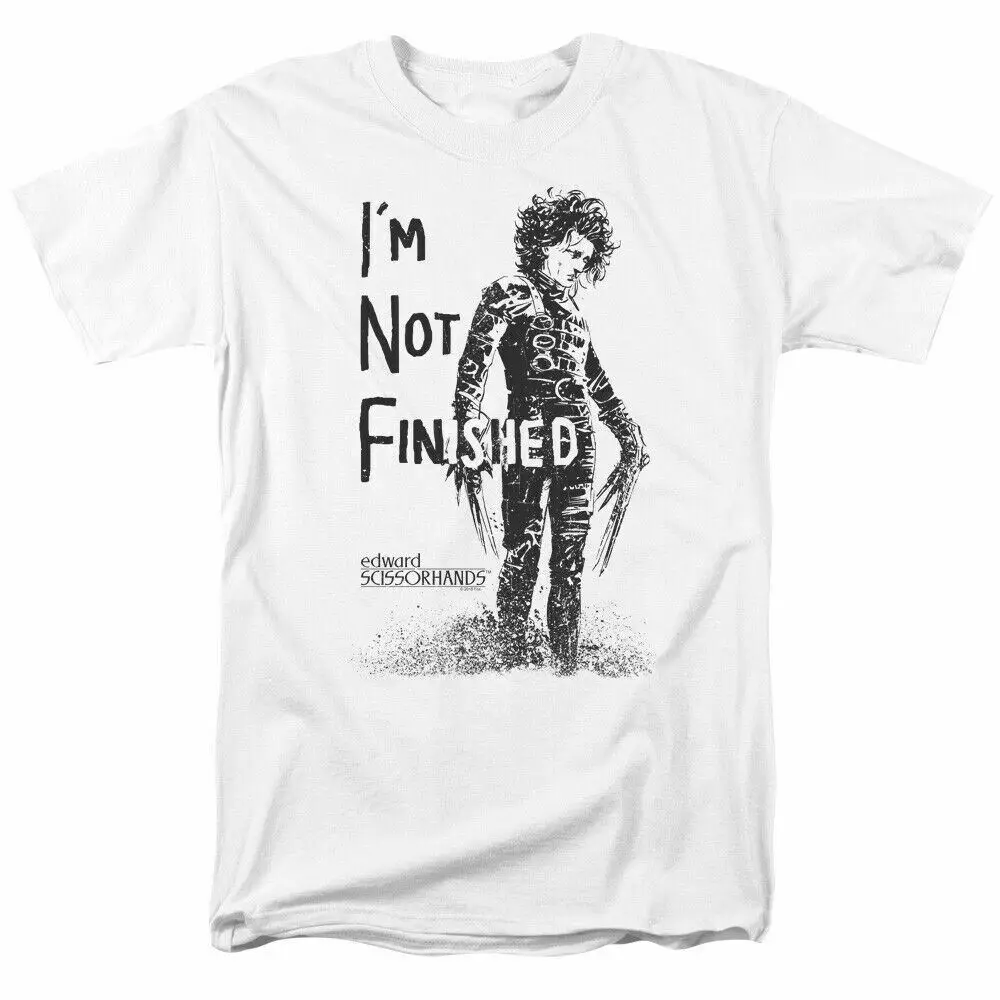 

Edward Scissorhands Not Finished T Shirt Mens Licensed Classic 80s Movie White