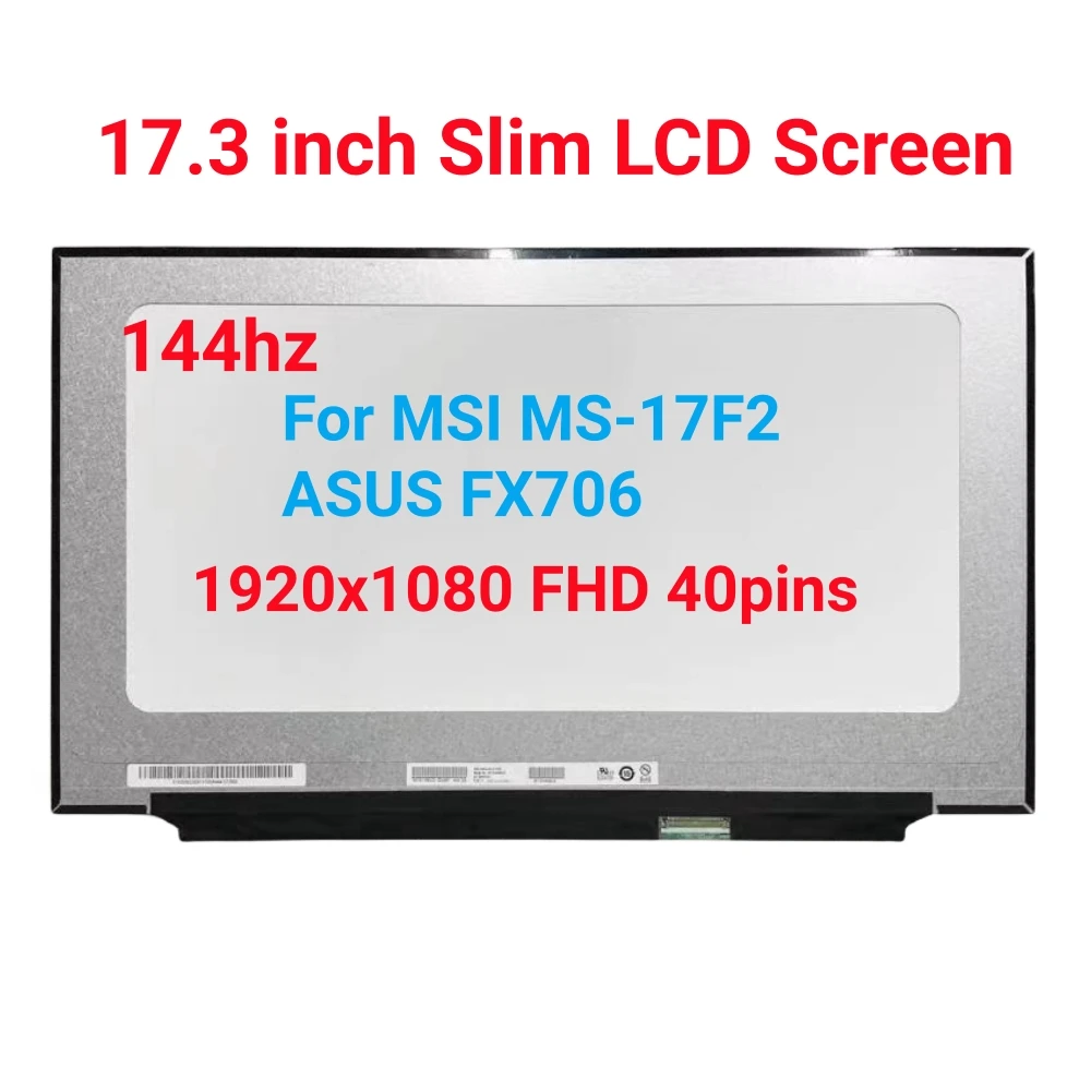 

17.3" 144Hz Laptop Screen N173HCE-G33 Fit B173HAN04.4 For Lenovo Legion 5-17ITH6 5-17ACH6H 82JM 82JN 82JY 82K0 LCD Display