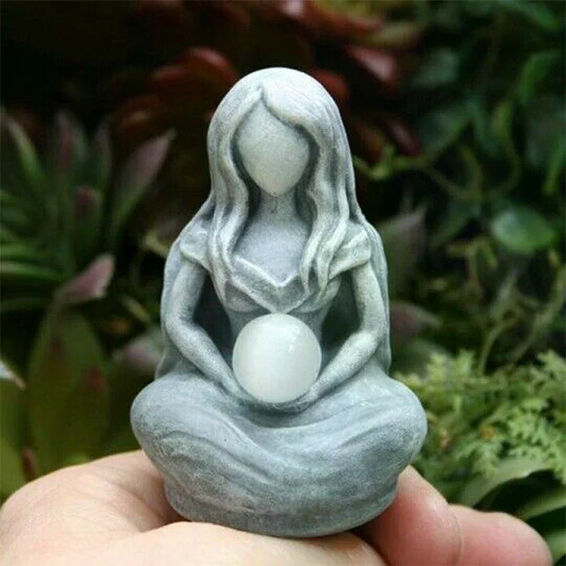 Goddess Statue Greek Mythological Figure Resin Sculpture Home Decorations Moon