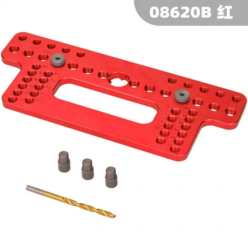 Drawer Pull Locator Aluminum Alloy Hole Positioning Template Cabinet Handle Drilling Jig For Indoor Woodworking