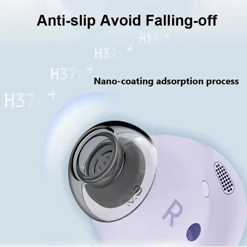 Almohadillas de látex H370 + para Samsung Galaxy Buds Pro, funda protectora de silicona antialérgica para evitar caídas, tapones para los oídos a prueba de polvo