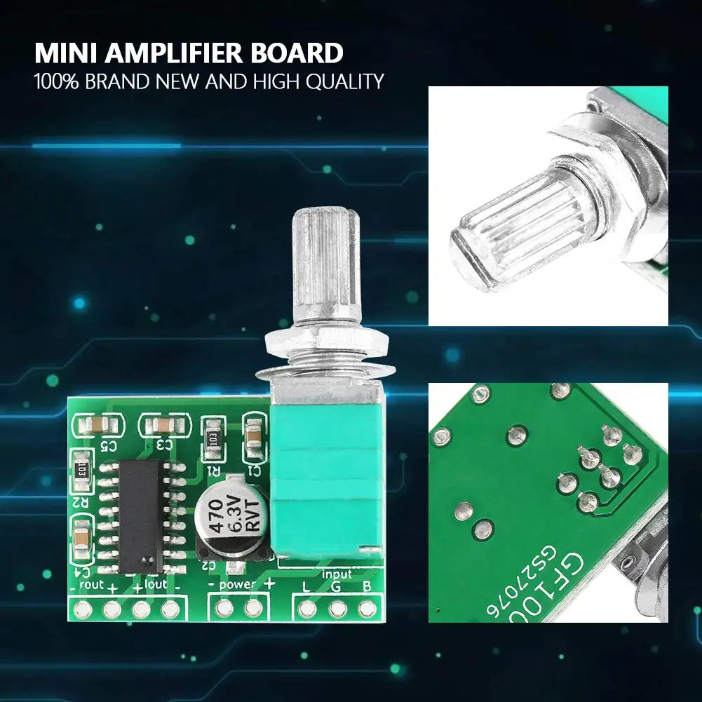 PAM8403 Mini DC 5V Digital Audio Amplifier Module Power Amp Board with Potentiometer