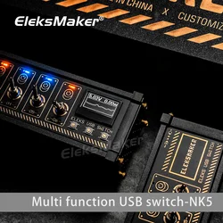 EleksMaker｜USB switch, independent control, button switch, retro gold plating, table setting, sense of ceremony