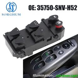 SORGHUM Front Left Master Power Window Switch Button 35750-SNV-H52 For Honda Civic 2006 2007 2008 2009 2010 2011 35750-SNA-A11