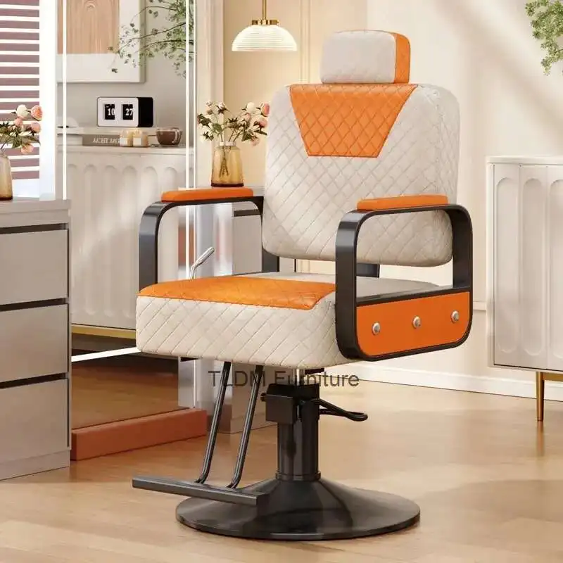 

Trendy Modern Barber Chair Luxury Professional Comfortable Simple Barber Chair Glamour Design Silla Barbero Commercial Furniture