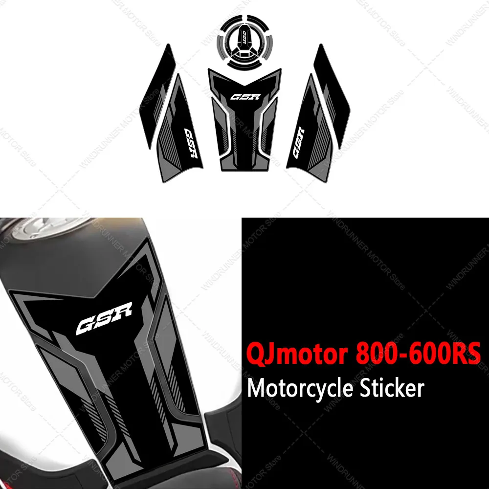 

Motorcycle Accessories Tank Pad Sticker 3D Gel Epoxy Resin Fuel tank sticker set Anti-Slip Sticker For QJmotor 800-600 RS