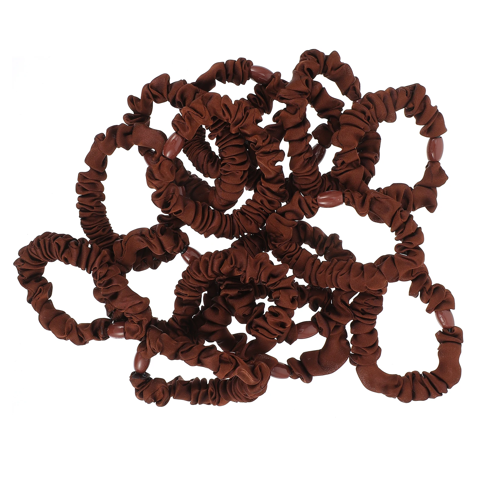 

15 Pcs Hair Ties Cloth Rings Elastic Bands Vintage Scrunchies Woman Coffee Girl