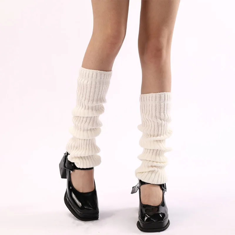 Girls Female 50cm Knitted Leg Warmers Women Yoga Boot Socks Warm Leg Cover for Gym Fitness Dance Ballet Exercising