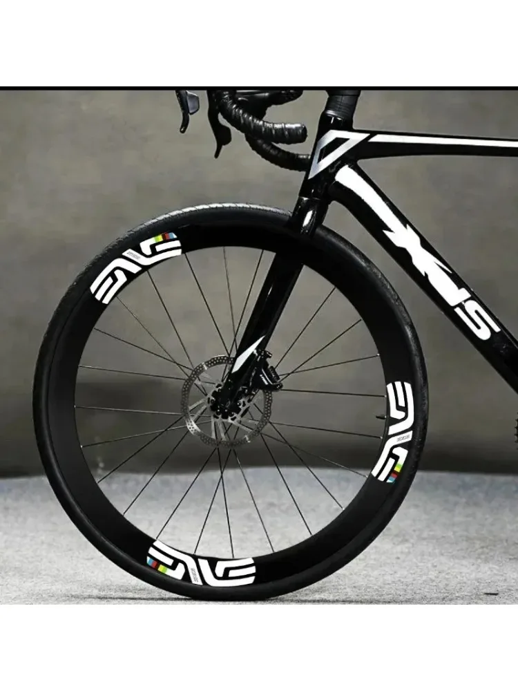 AliExpress NONE 12Pcs ENVE SES High Visibility Tire Stickers, White Reflective Vinyl Decals with Color Embellishment for Road Bike Rims