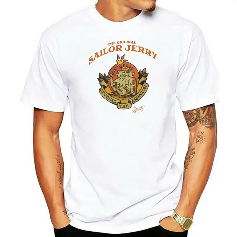 SAILOR JERRY Tattoo Neptune Black Slim Fit T-Shirt S NEW