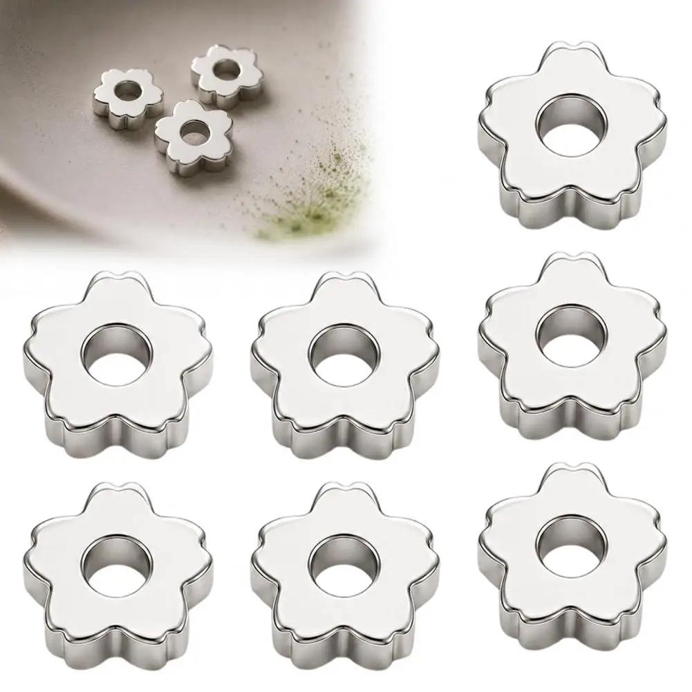 Matcha Kitchen Gadget 3/4pcs Flower-shaped Matcha Sifting Beads Stainless Steel Tea Ceremony Tools Clump-free for Japanese