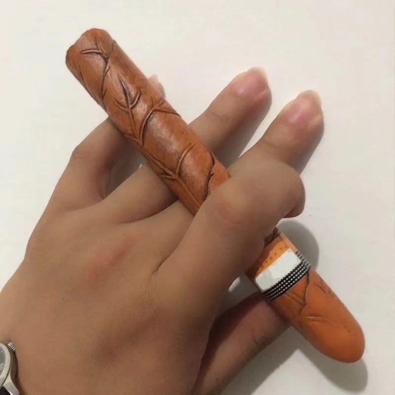 Resin Material Simulated Cigar Model Cuban Style Fake Cigar Photography Prop Non-Realistic Smoking Pipe Accessory view 4