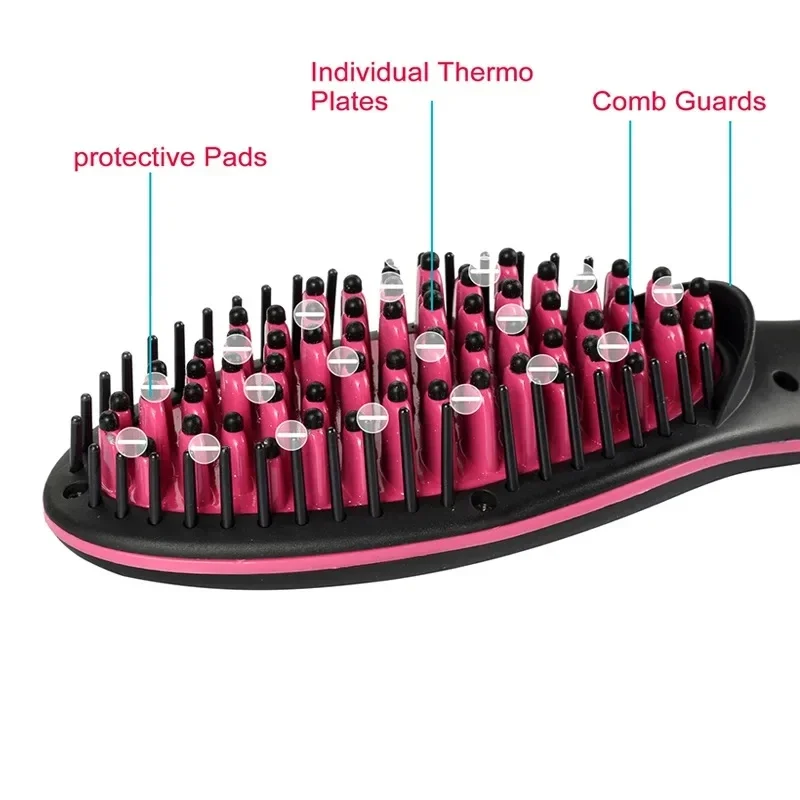 LED Display Hair Comb, Dry and Wet Dual-use Straight Hair Comb Adjustable Temperature  Electric Magic Comb Straightener