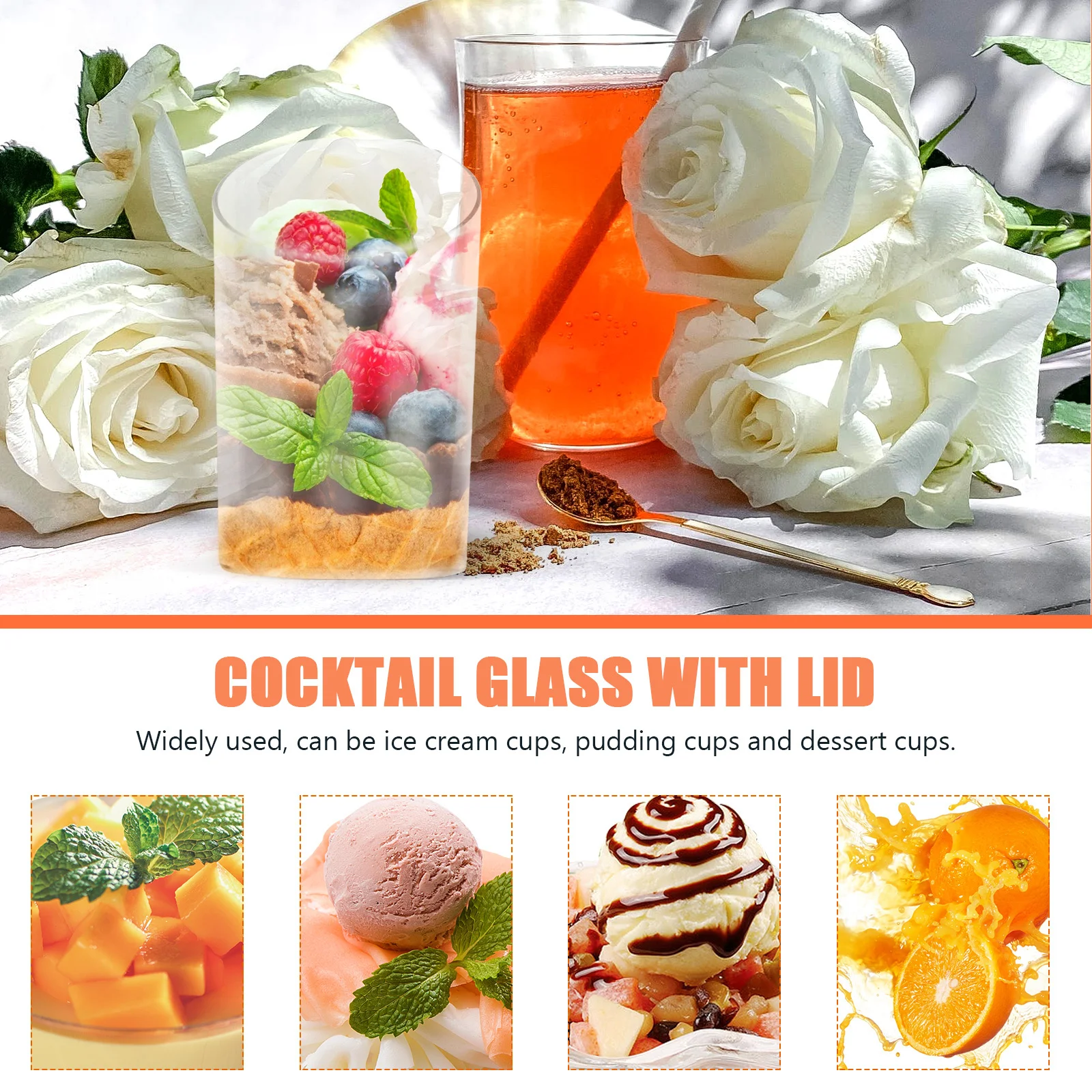 

20pcs Small Heart Shaped Cups Thickened Plastic Mousse Cup Reusable Pudding Storage Ice Cream Containers Transparent Dessert