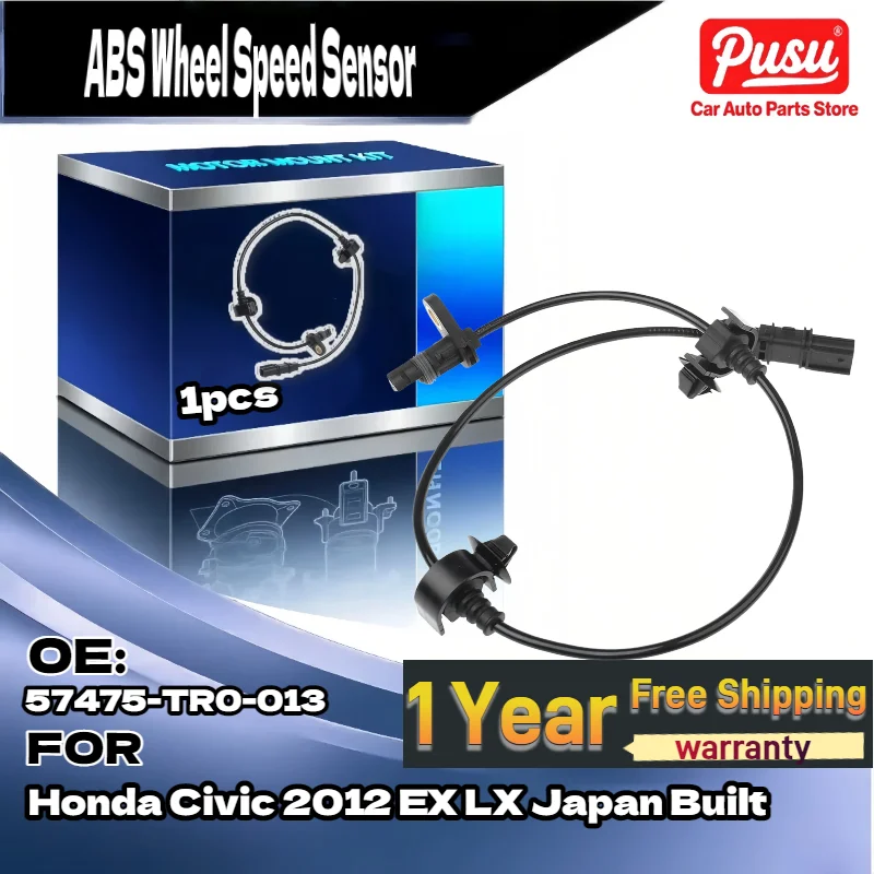 

For New ABS Wheel Speed Sensor for Honda Civic 2012 EX LX, Front Left Driver Side 57475-TR0-013 Japan Built