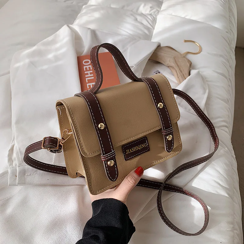 2023 New Trendy Academy Style Retro Handheld Shoulder Women\'s Bag Versatile Crossbody Small Square Bag High Sense Small Bag