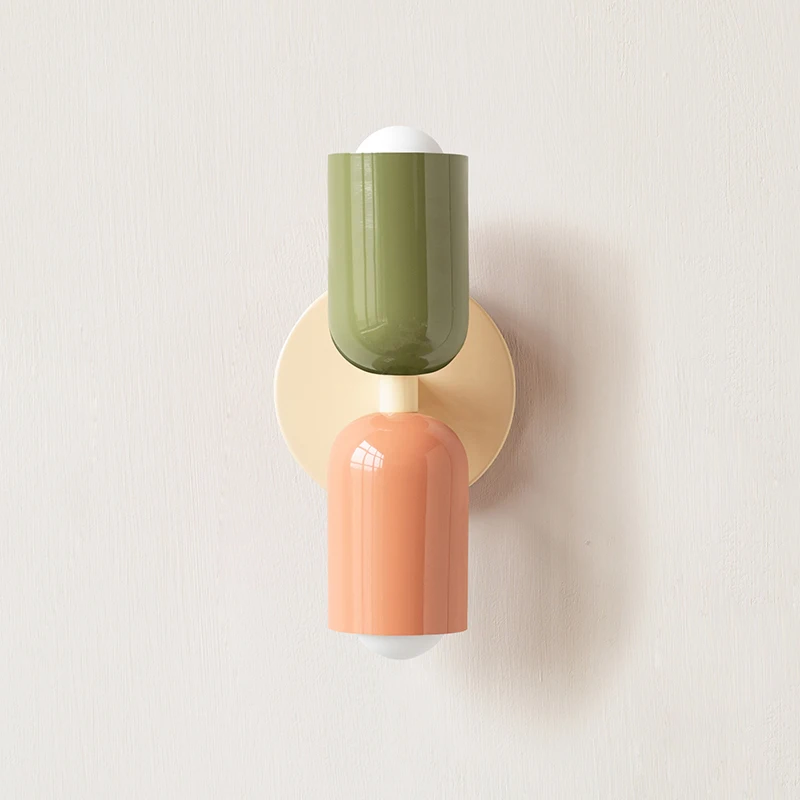 Style moderne multicolore abat-jour LED petite échelle applique chambre chevet escalier balcon couloir lecture décor à la maison lumière