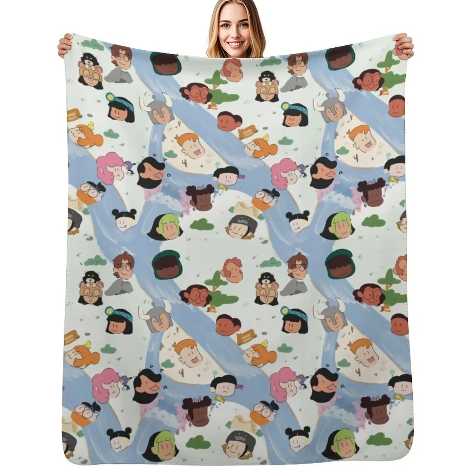 

Craig of the Creek Map Pattern Throw Blanket Cozy Sofa Blanket for TV Watching Napping