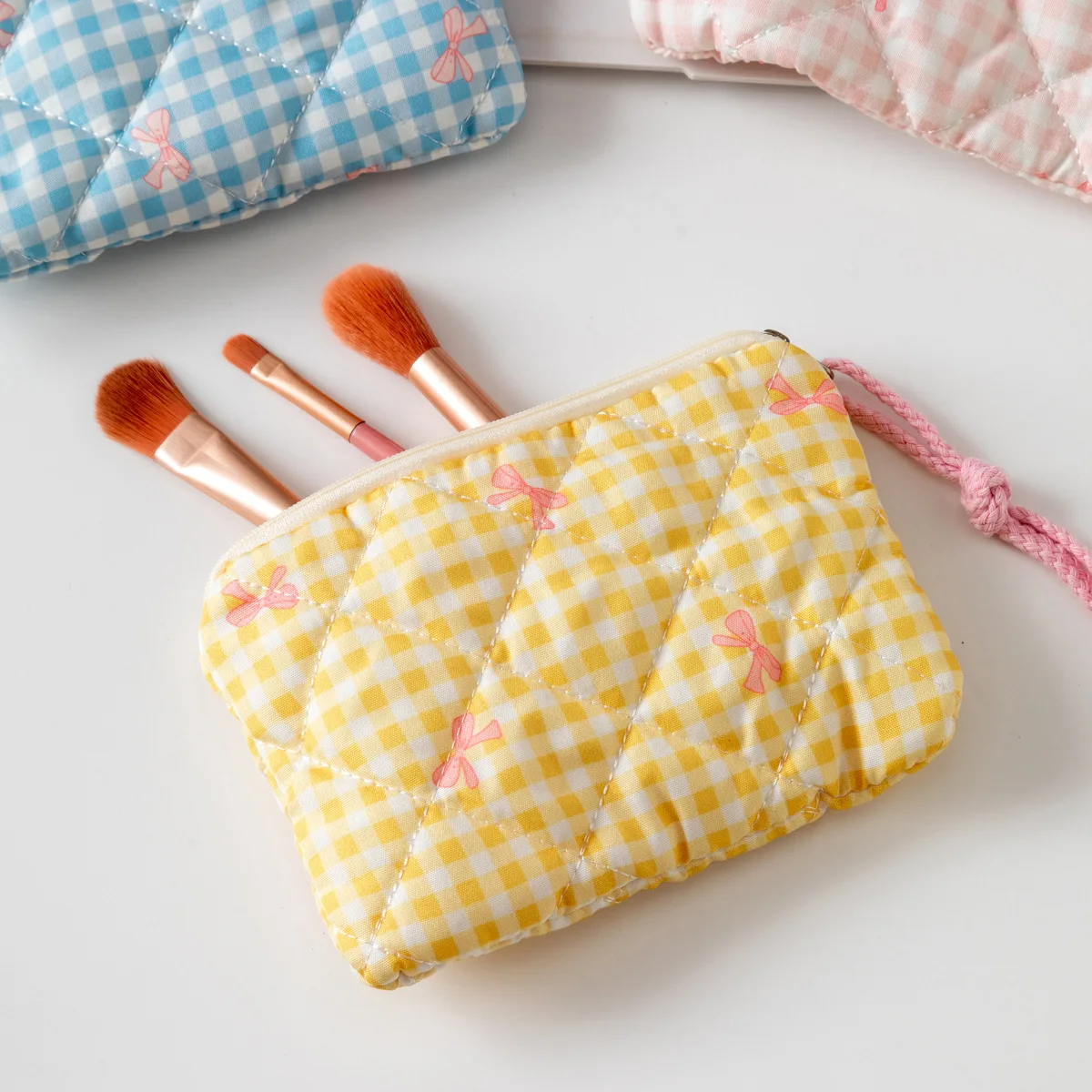 花柄の口紅用メイクアップバッグ、女性用ヘッドフォンデータケーブル収納バッグ、旅行用小物入れカードバッグ、生理用ナプキン収納