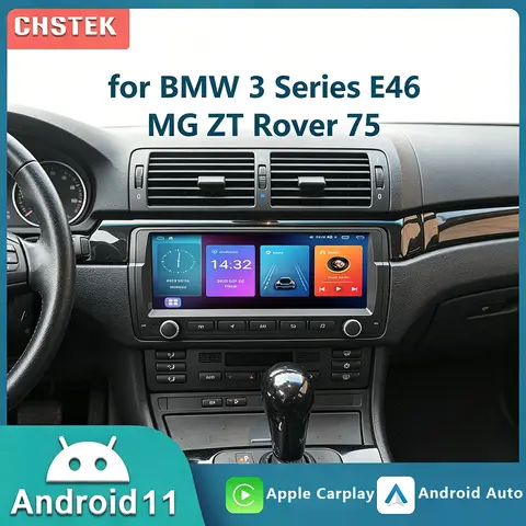 CHSTEK Qualcomm Car Radio For BMW 3 Series E46 1998-2007 M3 316i 318i 320i 325i 330i Multimedia GPS 4G WIFI Navigation Stereo