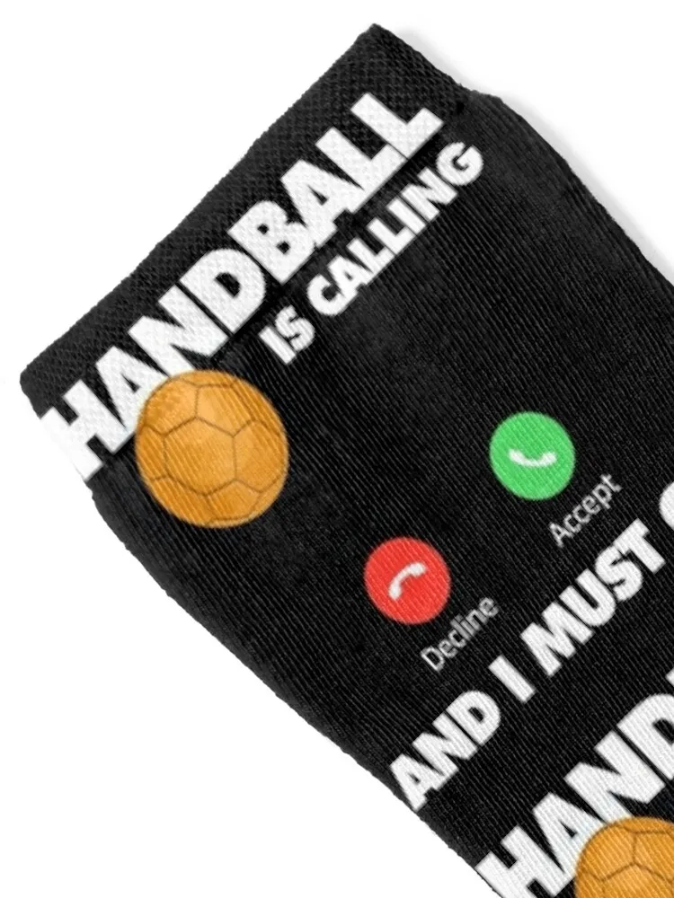 Handball is calling and I must go, Funny Sport Player Socks New year's winter with print gifts Socks For Girls Men's