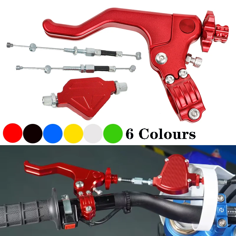 Palanca de embrague corta CNC para motocicleta, Kit de sistema de Cable de tracción fácil para CR CRF XR YZ WR TTR KX KLX RMZ RMX RM, Motocross Dirt Bike