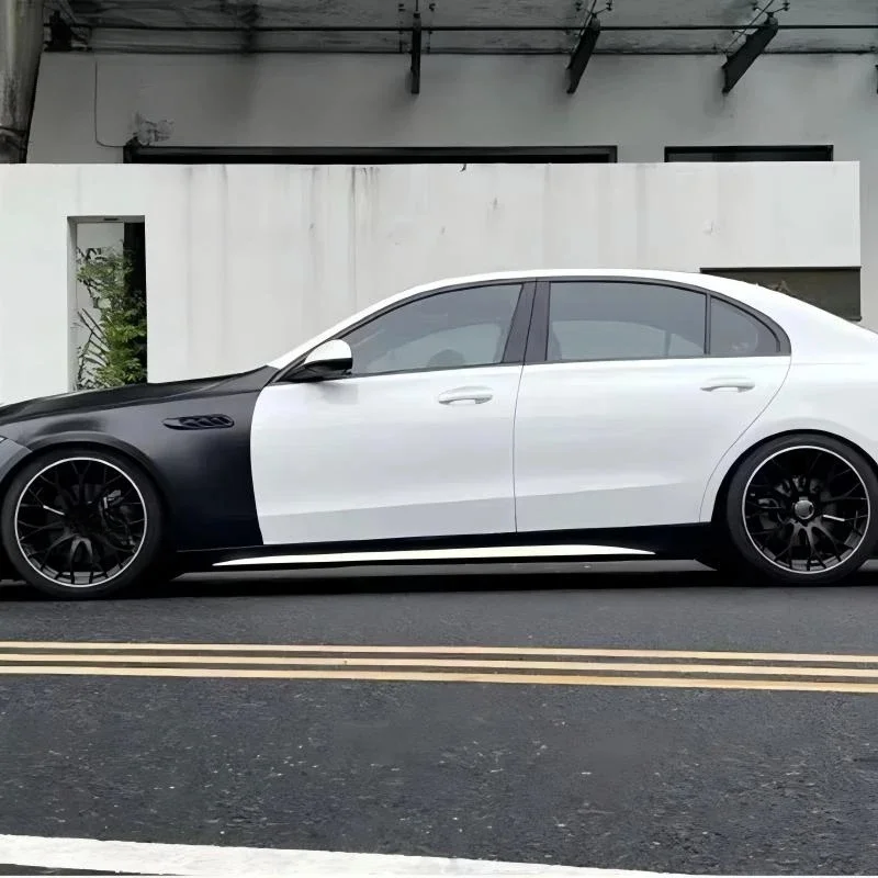 Heavy Duty C63 Wide Body Kit Front Rear Bumper Exterior Facelift Sport Style Universal Fit Car Auto Guard 6