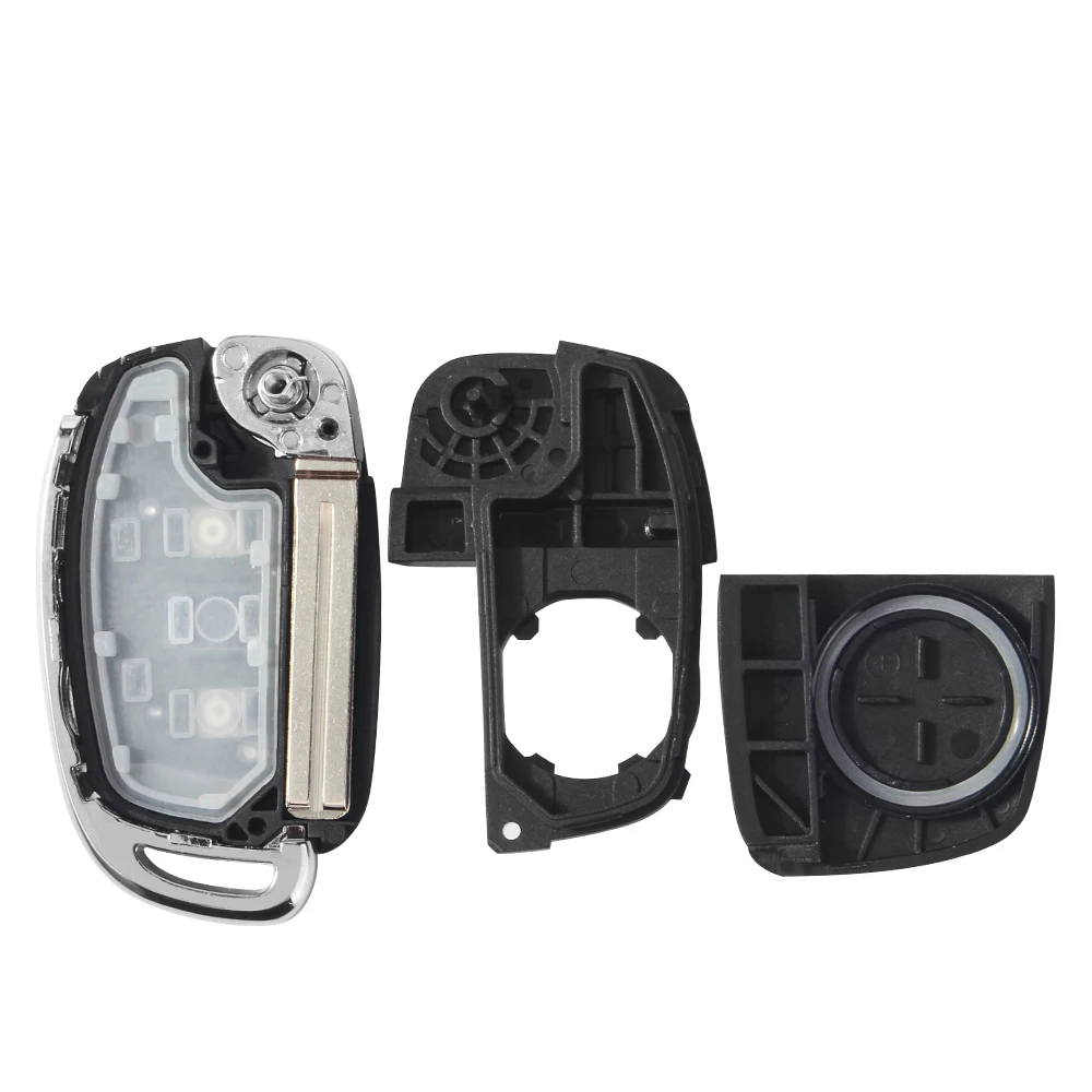 KEYYOU-carcasa de llave de coche con tapa remota para Hyundai, Solaris, Creta, Ix25, Kona, Tucson, Sonata, I40, Elantra, Ix35, I20, Ix45, 2017-2019,