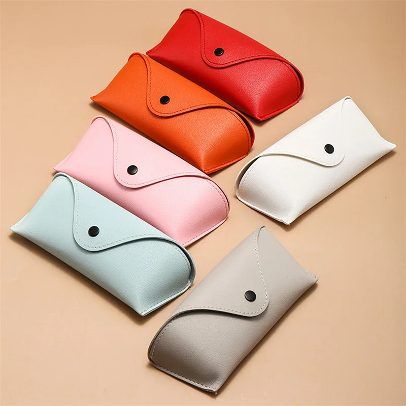 Glasses Box Colored Buckle New Small Lychee Buckle Glasses Boxs Pressure Resistant Sunglasses Boxs Soft Bag Glasses Bag