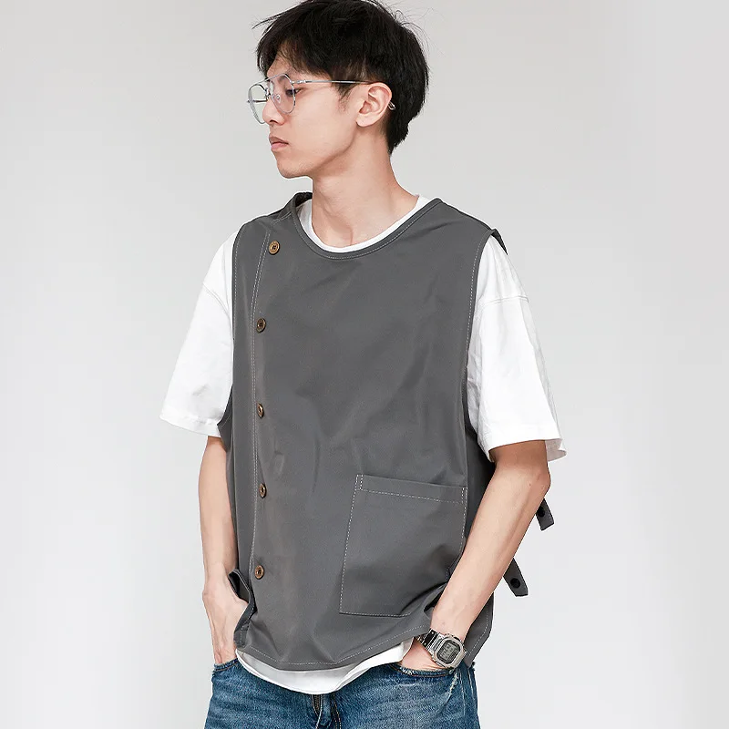 

Простой жилет, фартук для спецодежды, водонепроницаемый фартук с регулируемой кнопкой, пальто унисекс для общественного питания, кофе, чая с молоком