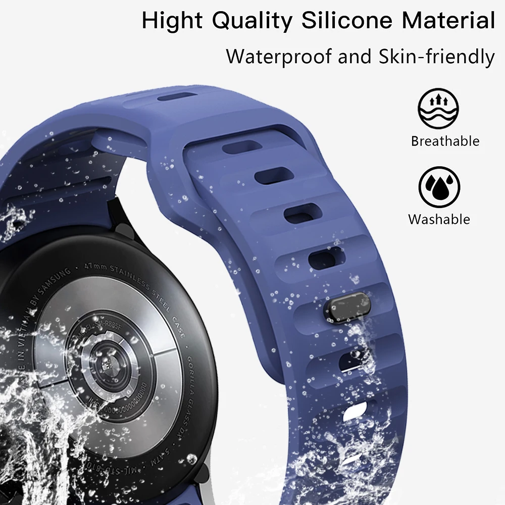 20mm Original Silicone Band for Samsung Galaxy Watch 6/5/4 44mm 40mm 45mm Bracelet for Galaxy Watch 4/6 Classic 43mm 47mm Strap