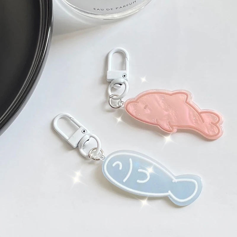 Cute Fish Dolphin Key Chain Animal Pendant Key Ring Backpack Car Charms Decoration Bag Accessories