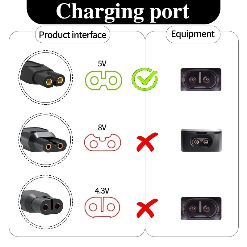 كابل شاحن 5 فولت، سلك شحن ماكينة حلاقة كهربائية لتشذيب اللحية لشركة فيليبس QP2724 QP2834 QP1924 MG9520 MG7950 BT3238 X5005 X5006 #4