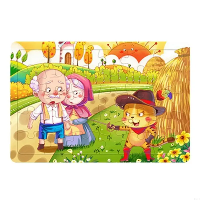 

F62D 30 Pieces Puzzle Educational Wooden Puzzle Children Educational for Children Development Kid Ages 3+