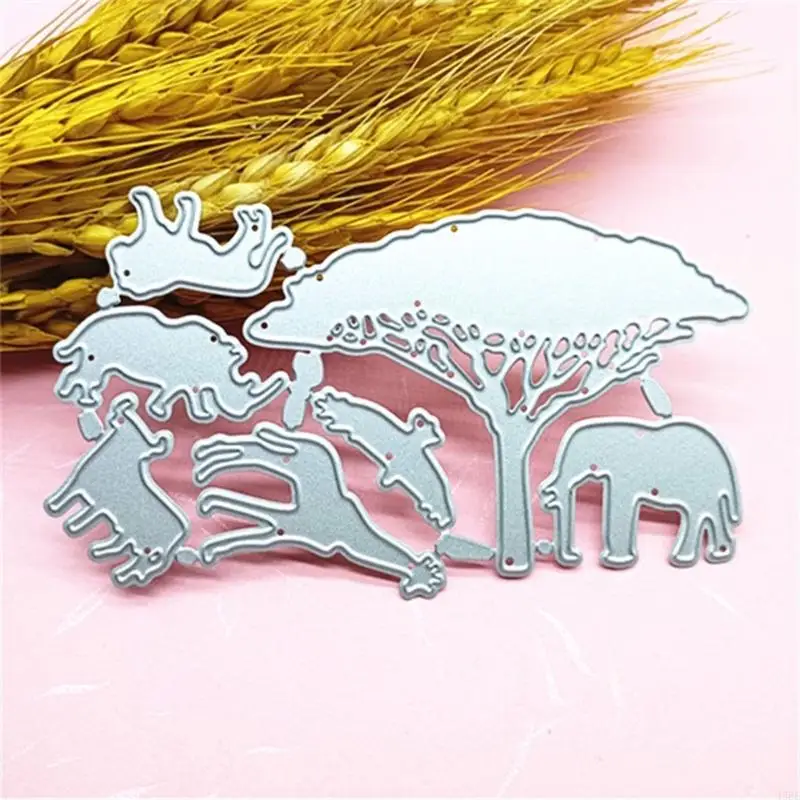 45be Giraffe Metal Cutting Dies Scrapbooking Stensil Die Cuts Kartu Embossing Diy Foto Album Template Cetakan Dekorasi Kerajinan