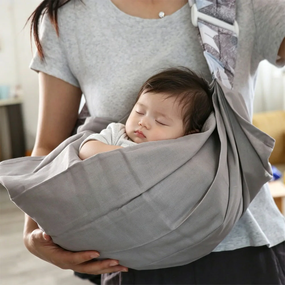 Newborn Front Holding Baby Wrap Carrier Infant Kangaroo Bag Soft Infant Backpacks Cotton Suspenders Newborn Sling Wrap view 2