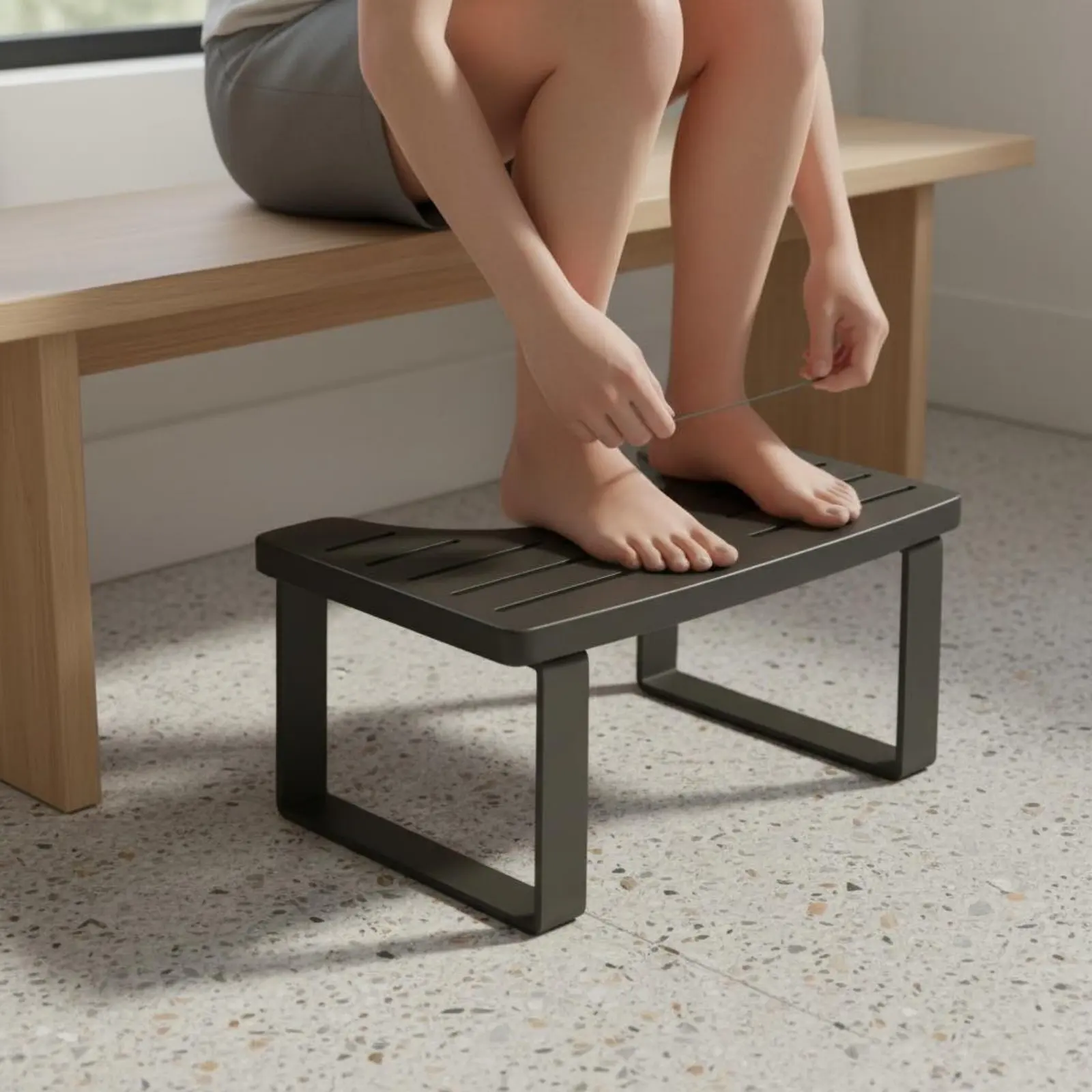 

Bamboo Toilet Stool Anti-Slip Toilet Footrest Bathroom Squatting Stool Versatile Footstool Long-Lasting for Children