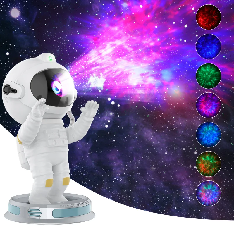 Star Projector Galaxy Night Light Astronaut Space Projector Starry Nebula Ceiling LED Lamp Atmosphere Lamp for Bedroom Decor New