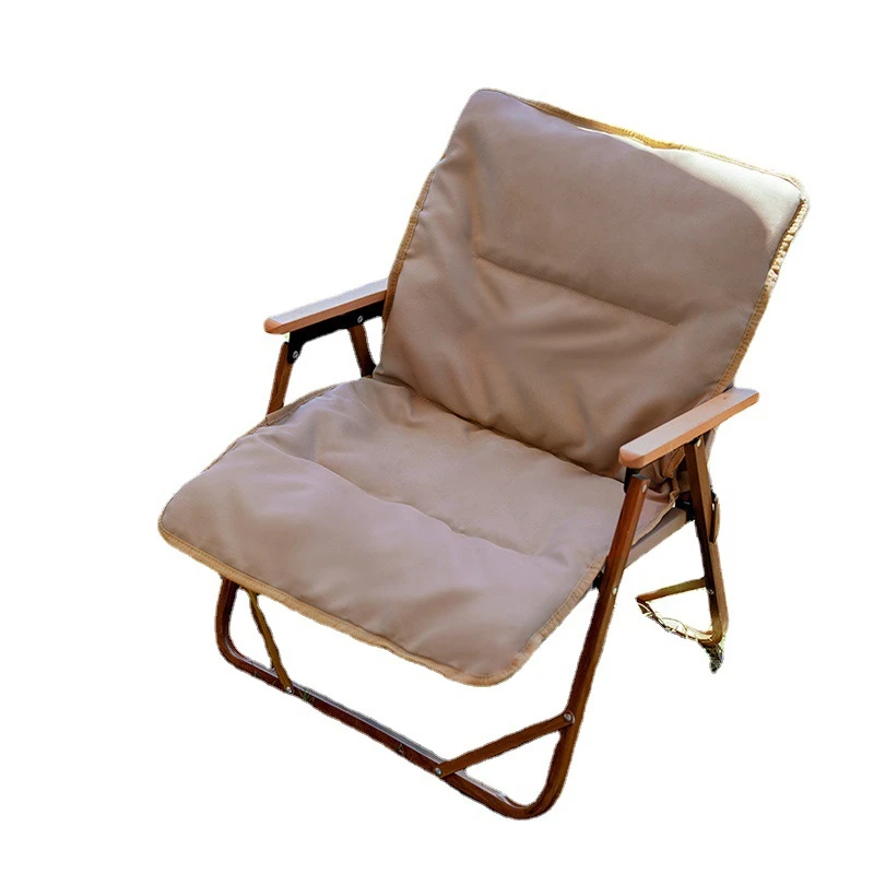 Camping folding chair, beach chair, picnic kermit chair, cushion backrest, outdoor camping gear portable