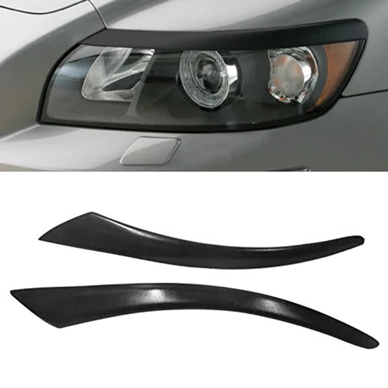 

For VOLVO S40 V50 2004-2012 Resin Headlights Eyebrows Eyelids Cover Eyelash Head Light Lamp Sticker