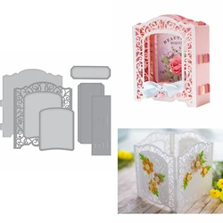 Vintage Lace Album Box Metal Cutting Dies Set for DIY Scrapbooking Paper Card Decoration Crafting Embossing Dies 2024 Hot Sale