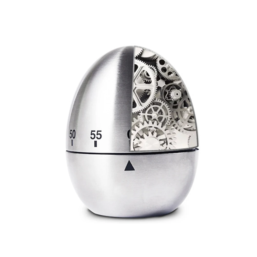 

Egg Shape Timer Stainless Steel Mechanical Rotate Kitchen Reminder For Baking Cooking Eggs Pancakes Cakes Kids Activities