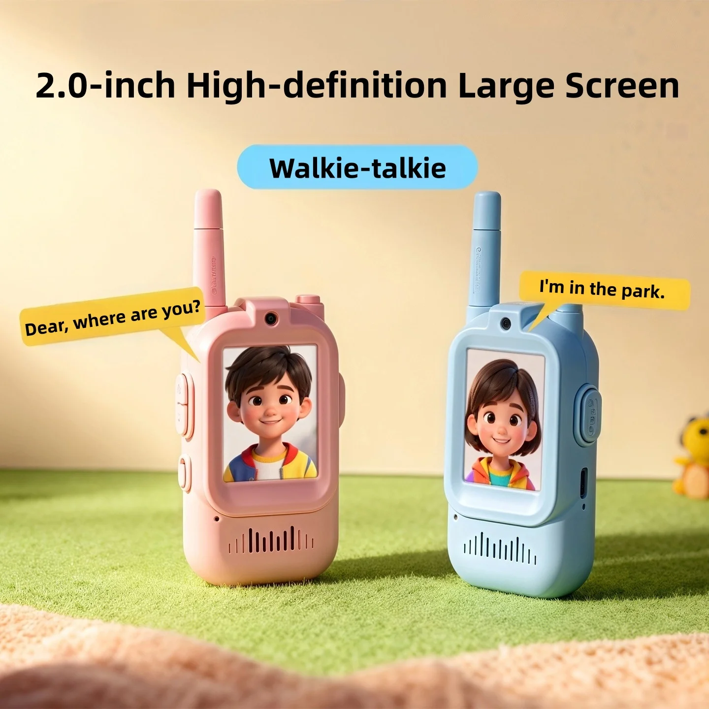 Best-selling Children's Video Walkie-talkie Cartoon Pager Birthday Gift with High-definition Calling Children's Toy