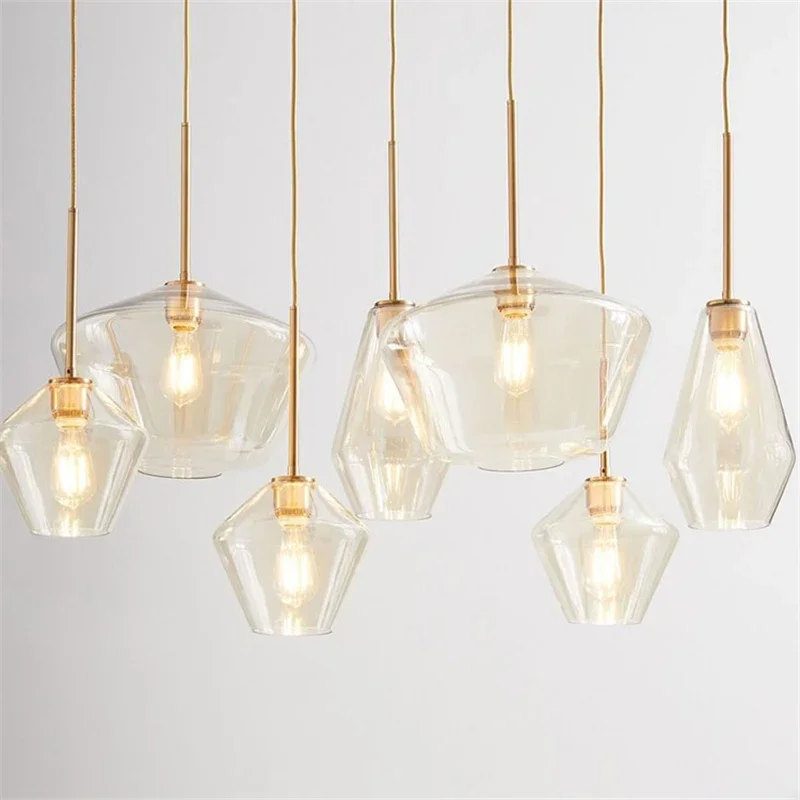 

Post Modern Glass Pendant Lights Nordic Living Room Decor Dining Room Kitchen Hanging Lamp Loft Hanglamp Led Lighting Fixtures