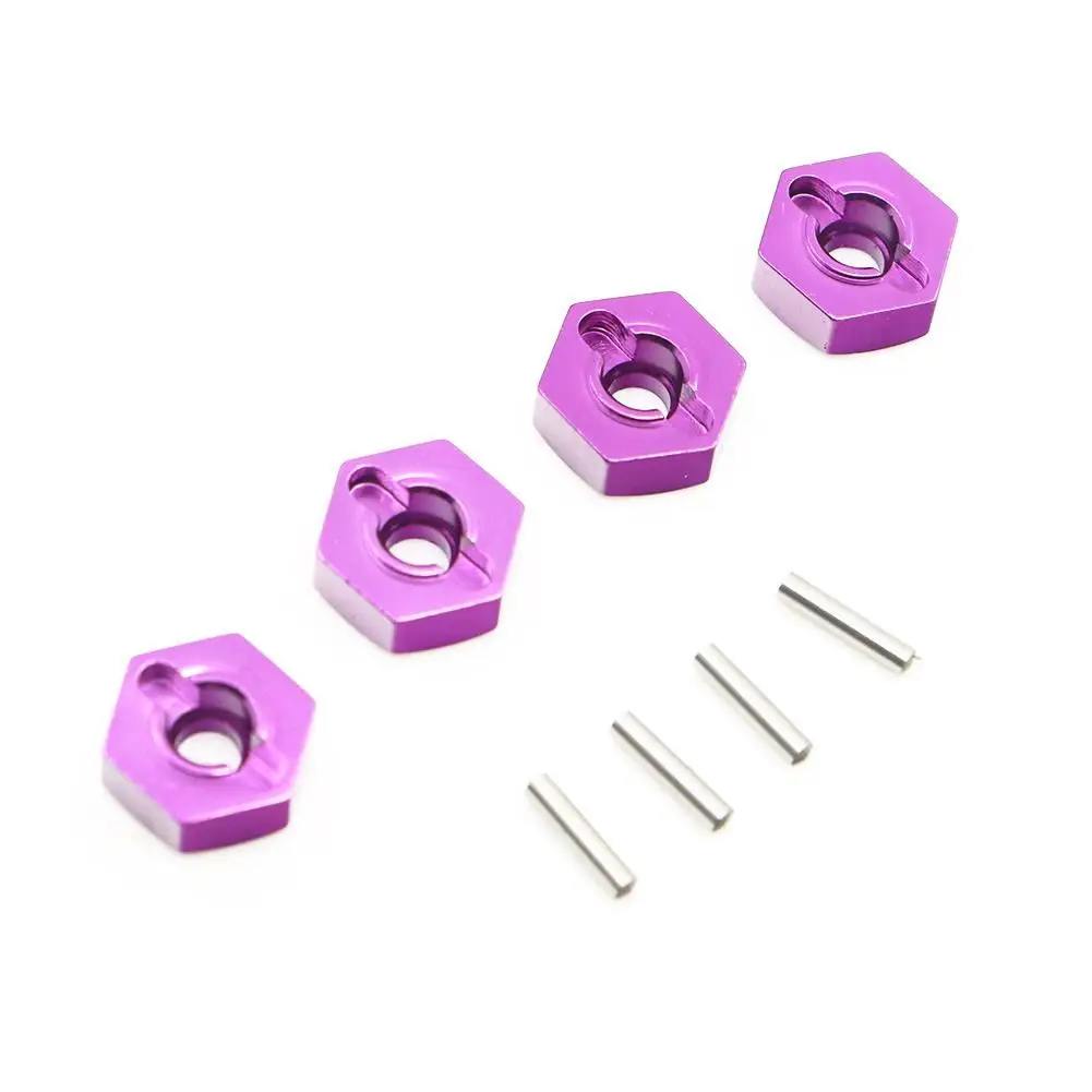 4 Pcs 1/10 RC Car 12 MM Aluminum Hexagon Wheel Hex Seat Mount Hub Pins Toy Car Parts For Wltoys A949 A959 A969 A979 K929