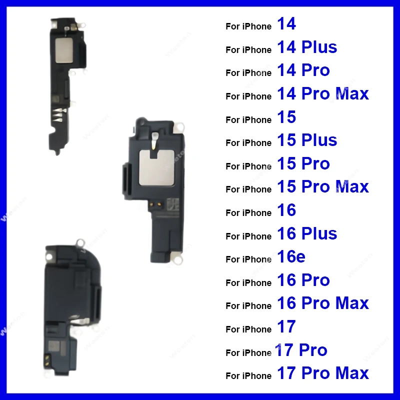 Buzzer For iPhone 14 15 16 16e 17 Pro Max Plus Loudspeaker Buzzer Louder Speaker Inner Sound Speaker Buzzer Replacement Repair