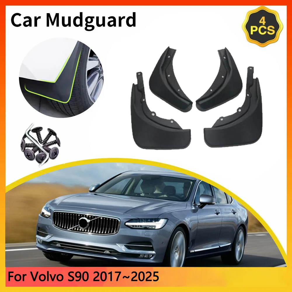 

For Volvo S90 2017~2025 2018 2019 2020 2021 2022 Car Mudguards Mudflap Mudguard Splash Guards Mud Flaps Fender accessories Auto