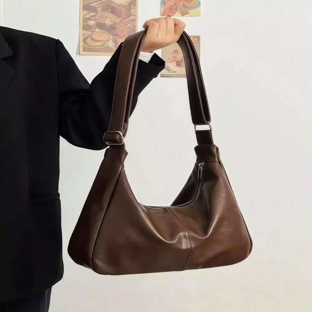 

Винтажная женская сумка через плечо в стиле ретро — большая вместительная сумка на одно плечо для повседневных поездок и покупок